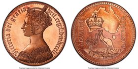 Advance Australia copper Proof Piefort INA Retro Issue "Gothic" Crown 1851-Dated PR68 Red PCGS, KMX-Unl. 

HID09801242017