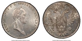 Franz I Taler 1826-A MS63 PCGS, Vienna mint, KM2163. A brilliant white piece showcasing plentiful mint luster. 

HID09801242017