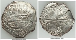 Philip III (1598-1621) "Atocha" Shipwreck 4 Reales (16)17 P-M About Fine (saltwater damage), Potosi mint, Cal-245. 34mm. 12.26gm. Mel Fischer Grade 1....