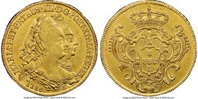 Maria I & Pedro III gold 6400 Reis 1786-R AU55 NGC, Rio de Janeiro mint, KM199.2. AGW 0.4229 oz. 

HID09801242017