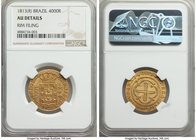 João Prince Regent gold 4000 Reis 1813-(R) AU Details (Rim Filing) NGC, Rio de Janeiro mint, KM235.2. From the Dresden Collection

HID09801242017