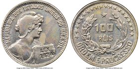 Republic copper-nickel Pattern 100 Reis 1924 MS61 NGC, Rio de Janeiro mint, KM-Pn250, Russo-E168, Bentes-E84.01. This lesser-seen issue displays fresh...