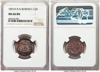 British Protectorate 1/2 Cent 1891-H MS66 Brown NGC, Heaton mint, KM1. Tied for the finest certified with nearly flawless satin surfaces. 

HID09801...