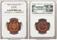 British Protectorate Specimen Cent 1886-H SP66 Red NGC, Heaton mint, KM2. Highly frosted atop the devices with thick die polish lines in the fields. ...