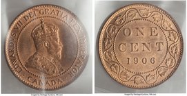 Edward VII Cent 1906 MS65 Red ICCS, London mint, KM8. Elusive in this gem quality, with a single obtrusive mark of note. From the James Mossman Collec...