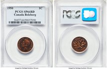 George VI Specimen Cent 1950 SP66 Red PCGS, Royal Canadian mint, KM41. The single finest specimen of the date yet seen by PCGS, bright with mint red c...