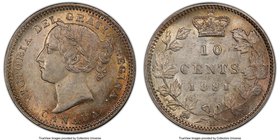 Victoria 10 Cents 1881-H MS62 PCGS, Heaton mint, KM3. A better date for the type that is lesser-encountered at the Mint State level, the coin at hand ...