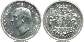 George VI Specimen 50 Cents 1949 SP66 PCGS, Royal Canadian mint, KM45. A handsome blast-white example with superb mirroring and sharp, crisp strike. F...
