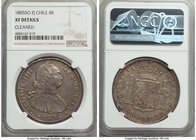 Charles IV 8 Reales 1805 So-FJ XF Details (Cleaned) NGC, Santiago mint, KM51. Retoning to a handsome russet orange around the devices, a clear strike ...