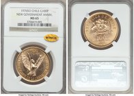 Republic gold "New Government Anniversary" 100 Pesos 1976-So MS65 NGC, Santiago mint, KM213. AGW 0.5874 oz. 

HID09801242017
