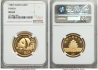 People's Republic gold Panda 50 Yuan (1/2 oz) 1987-(y) MS69 NGC, Shenyang mint, KM162. From the Cargill-Atwood Collection

HID09801242017