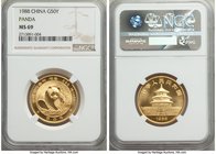 People's Republic gold Panda 50 Yuan (1/2 oz) 1988 MS69 NGC, KM186. From the Cargill-Atwood Collection

HID09801242017