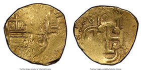 Philip IV gold Cob 2 Escudos ND (1621-1665) VF35 PCGS, Nuevo Reino mint, KM4.1, Fr-2, Calico Type-36. 6.68gm. 

HID09801242017
