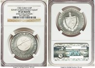 Republic Matte Proof "Soviet-Cuban Space Flight" 10 Pesos 1980 PR69 NGC, KM50. Only 5,000 recorded in Proof, with an indeterminate number struck in Ma...