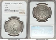 Republic "Flag" Peso 1892-C.A.M. XF40 NGC, San Salvador mint, KM114. Soundly struck with an enticing natural patina and only scattered light marks. 
...