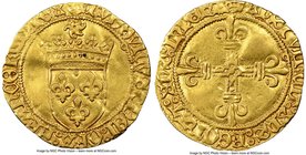 Louis XII gold Écu d'Or au Soleil ND (1498-1515) XF45 NGC, Toulouse mint, Fr-323, Dup-647. Emission from 25 April 1498. Devices are mostly boldly stru...