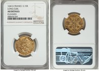Louis XIII gold Louis d'Or 1641-A AU Details (Cleaned) NGC, Paris mint, KM105. Long curl (Méche longue) variety. A still rather charming and affordabl...