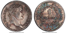 Napoleon Franc 1808-A MS63 PCGS, Paris mint, KM682.1. An already desirable type that proves quite elusive in choice grades, the present specimen is ma...