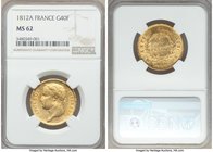 Napoleon gold 40 Francs 1812-A MS62 NGC, Paris mint, KM696.1.

HID09801242017