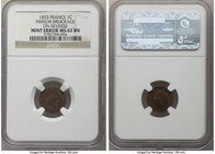 Napoleon III Mint Error - Obverse Brockage Centime 1853 MS62 Brown NGC, cf. KM775.1. A very rare error that seldom made it out of the mint, particular...