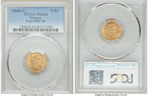 Napoleon III gold 5 Francs 1866-A MS64 PCGS, Paris mint, KM803.1, Gad-1002. 

HID09801242017