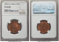 German Colony. Wilhelm II Proof Pesa 1890 PR64 Red NGC, KM1. A blazing red example of this rarely seen Proof with hardly a disturbance in the fields. ...