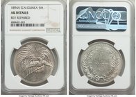 German Colony. Wilhelm II 5 Mark 1894-A AU Details (Reverse Repaired) NGC, Berlin mint, KM7. Undoubtedly the most popular type from this series and pe...