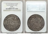 Hannover. Provincial City Taler 1631-MB VF25 NGC, KM37, Dav-5393. With the name and titles of Ferdinand II. A very rare taler type that seldom appears...