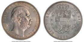 Mecklenburg-Schwerin. Friedrich II Taler 1864-A MS62 PCGS, Berlin mint KM-A310. A lustrous representative of this lesser-seen type. Tied for second-fi...