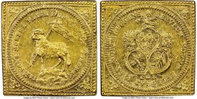 Nürnberg. Free City gold Restrike Klippe Ducat MDCC (1700)-CGL MS61 NGC, KM258, Fr-1886. Considerably scarcer than its fractions, this emblematic "pas...