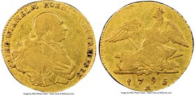 Prussia. Friedrich Wilhelm II gold Friedrich d'Or 1795-A F12 NGC, Berlin mint, KM349, Fr-2417. A scarcer issue that virtually never appears outside of...