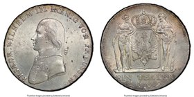 Prussia. Friedrich Wilhelm III Taler 1802-A MS63 PCGS, Berlin mint, KM368. Choice, with silky silver luster that illuminates the planchet. A represent...