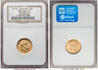 Prussia. Wilhelm I gold 10 Mark 1873-A MS67 NGC, Berlin mint, KM502. 

HID09801242017