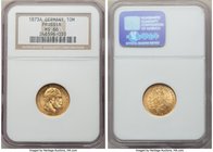 Prussia. Wilhelm I gold 10 Mark 1873-A MS66 NGC, Berlin mint, KM502. 

HID09801242017