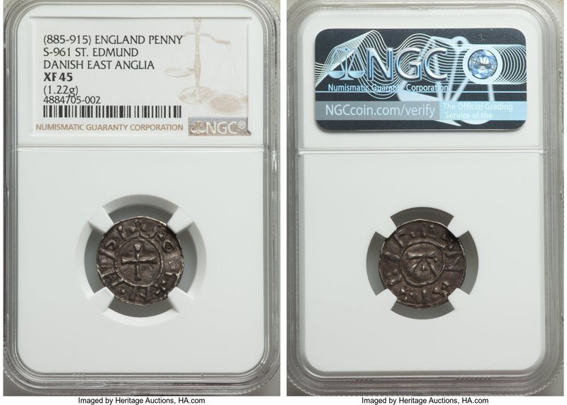 Anglo-Viking - Danish East Anglia. Anonymous St. Edmund Memorial Penny ND (c. 89...