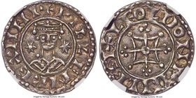 William I, the Conqueror (1066-1087) Penny ND (1074-1077) AU55 NGC, Winchester mint, Leofwold as moneyer, Two Stars type, S-1254, North-845. 18.5mm. 1...