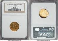 Edward III (1327-1377) gold 1/4 Noble ND (1361-1369) XF40 NGC, London mint, Cross Potent mm, Treaty Period, S-1511, N-1224. Comparatively sharp in the...