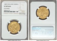 Charles II gold Guinea 1680 VF Details (Cleaned) NGC, KM440.1. Maintaining pleasantly defined features highlighted by darkened toning accents. 

HID...