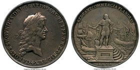 Charles II silver "Proposed Commercial Treaty with Spain" Medal 1666 VG, Eimer-236, MI-I-517/162. 56mm. Edge plain. By John Roettier. A popular medal ...