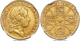 George I gold Guinea 1722 VF Details (Cleaned) NGC, KM546.2, S-3631. Though cleaned, this fact seems to have had little bearing on this already well-c...