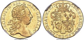 George III gold Guinea 1765 XF40 NGC, KM600. Moderately circulated, displaying sharp details and a trace amount of luster. 

HID09801242017