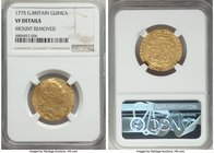 George III gold Guinea 1775 VF Details (Mount Removed) NGC, KM604. Exhibiting the signs of a strong original strike with well-formed details. 

HID0...