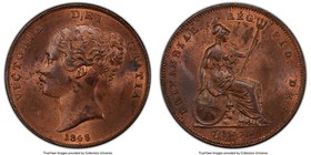 Victoria Penny 1848/7 MS64 Red and Brown PCGS, KM739, S-3948. A charming example, featuring a scarcer overdate, and in a lofty state of preservation t...