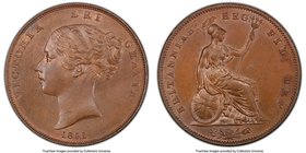 Victoria Penny 1851 MS64 Brown PCGS, KM739, S-3948. Far colon after DEF variety. Preserving incredibly fine detail throughout, particularly on the you...