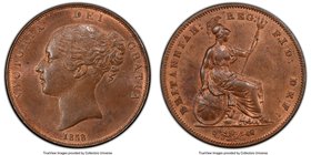 Victoria Penny 1858 MS64 Red and Brown PCGS, KM739, S-3948. Variety with WW on truncation. Considerably well-preserved, most especially in the obverse...
