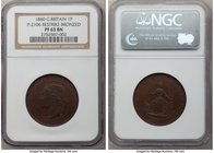 Victoria bronzed Proof Pattern Restrike Penny 1860-Dated (c. 1886) PR63 Brown NGC, Peck-2106 (R). By Joseph Moore. Perhaps one of Moore's most attract...