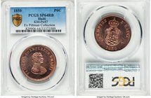 Faustin I copper Specimen Pattern 6 Centimes 1850 SP64 Red and Brown PCGS, KM-Pn47. A rare Pattern almost never found in Specimen grades. Ex. Pittman ...