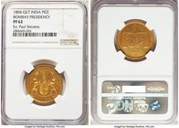 British India. Bombay Presidency gilt-copper Proof Pice AH 1219 (1804) PR62 NGC, Soho mint, KM505a. An ultra crisp rendition of this gilt variety for ...