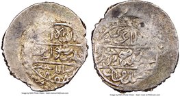 Ottoman Empire. Mehmed Celebi (AH 808-816 / AD 1405-1413) Akce AH 808 (AD 1405) AU50 NGC, Amasya mint (in Turkey), A-1293.1, Pere-Unl., Damali-4B-AM-G...