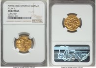 Ottoman Empire. Selim II (AH 974-982 / AD 1566-1574) gold Sultani AH 974 (AD 1566) AU Details (Cleaned) NGC, Tarabalus Gharb mint (in Libya), A-1324, ...